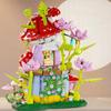 Flowers Carrot House Mushroom House Mini Building Blocks Carrot Forest House Bricks Set With Lights Children's Toys Gifts