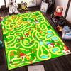 Kinderteppich mit buntem Tier-Labyrinth-Design, Lern-Spielmatte geeignet zur Verwendung als Antirutsch für Wohnzimmer, Schlafzimmer, Sofas