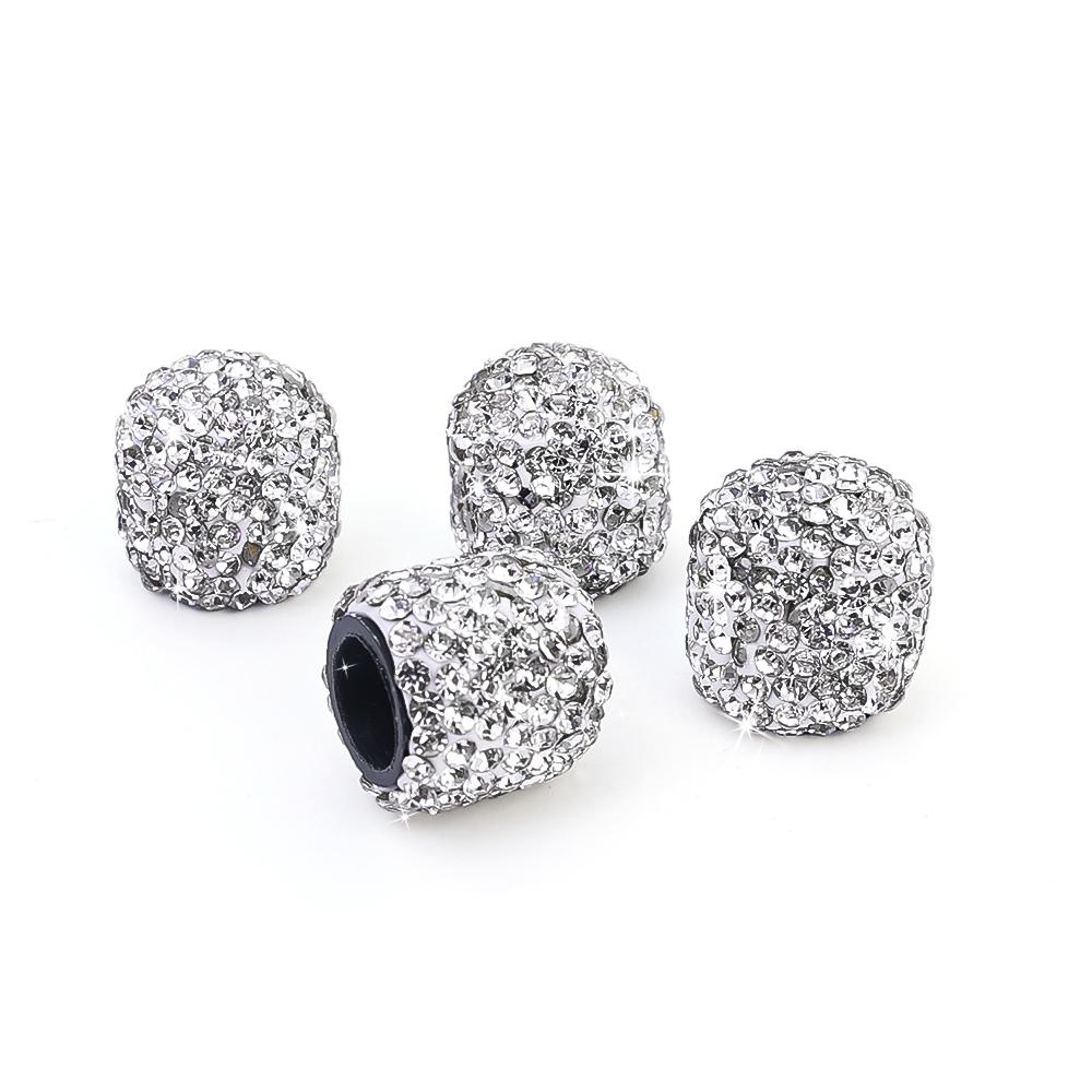 Tire Rhinestone Decor Valve Caps Diamond Bling Bling Shiny Wheel Valve Dustproof Cover Car Motorcycle Tyre Accessories