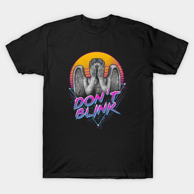 Men Black Print T-shirt Don T Blink No-Cut Transfer Paper Print Cotton Tshirt 2XL чёрный