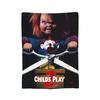Halloween Movie Horror Chuckys Michael Myers Knitted Blanket Velvet  Lightweight Thin Throw Blanket For Bedroom Sofa Bed Rug