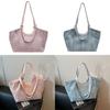 Simple Color Solid Ladies Bag Zipper Closure Interior Pockets Casual Travel Bags