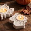 Flexible Silicone Craft Molds Set for Candle Holders and Ornaments, with Fruit, Maple Leaf, and Mushroom Relief Designs for Casting, 3 Molds