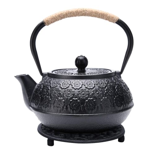 Nanbu Ironware Pot Holder, Cast Iron Teapot Holder, Kitchen Bottle Holder, Flower Shaped Cookware