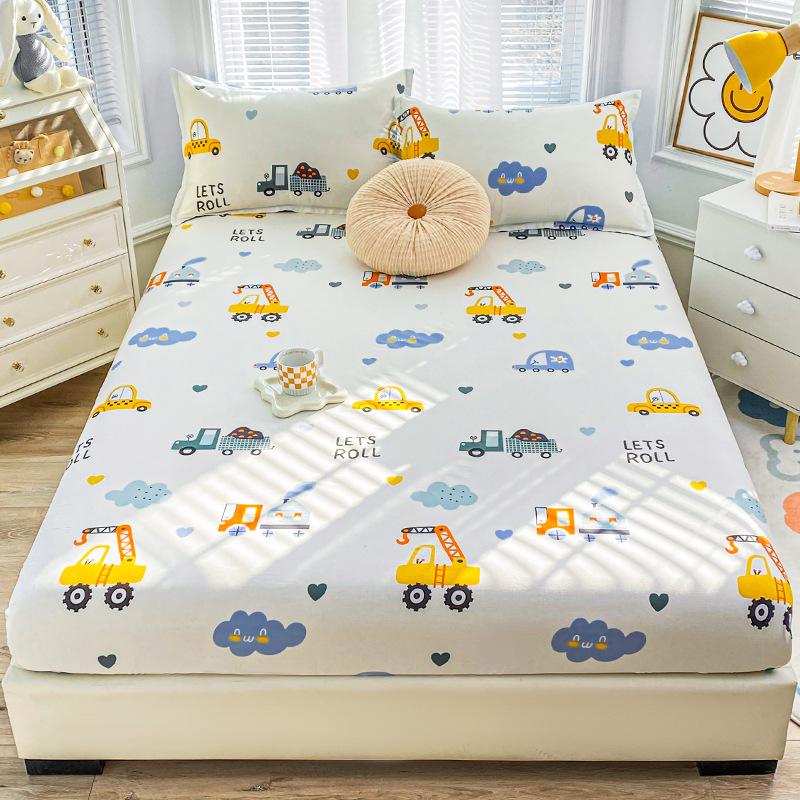 

Мультяшный наматрасник на резинке из чистого хлопка для детей 90x200cm fitted sheet (3-25cm thick mattress)