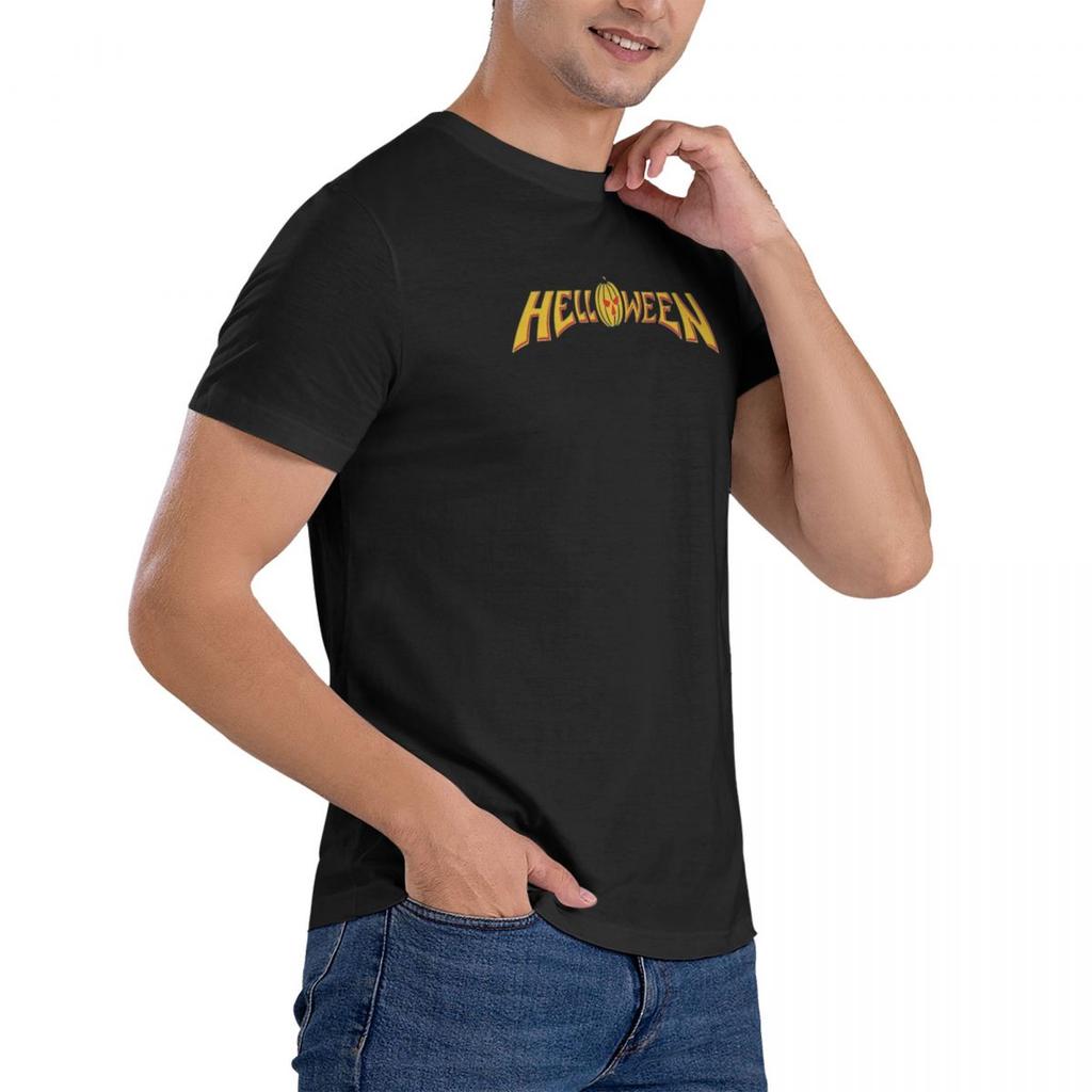 Oversized T-Shirt The Helloween Band Portrait 100 Cotton T-Shirts Hip Hop Tee Shirt for Men's Summer Y2K Retro Short Sleeve Tees