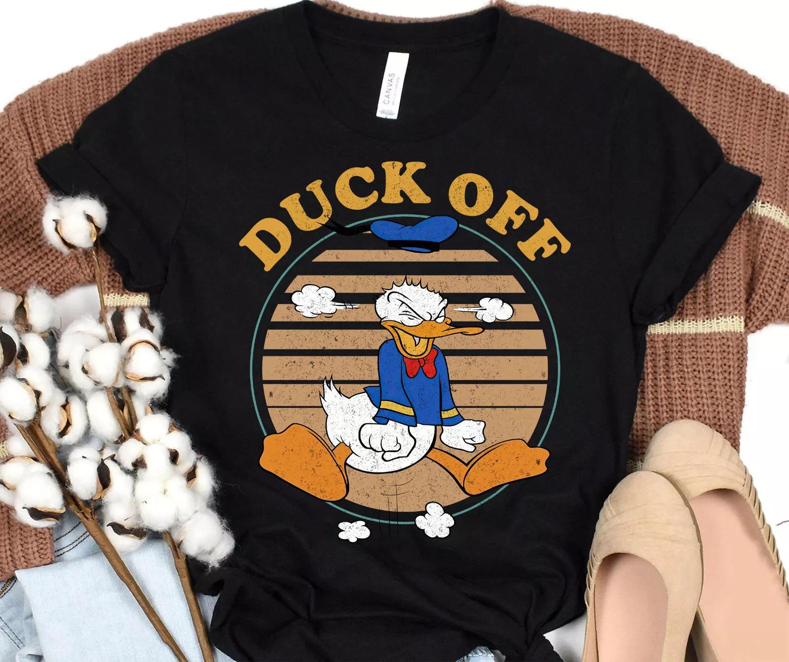 Disney Donald Duck Angry Duck Off Retro Shirt Unisex Adult Kid Shirt S