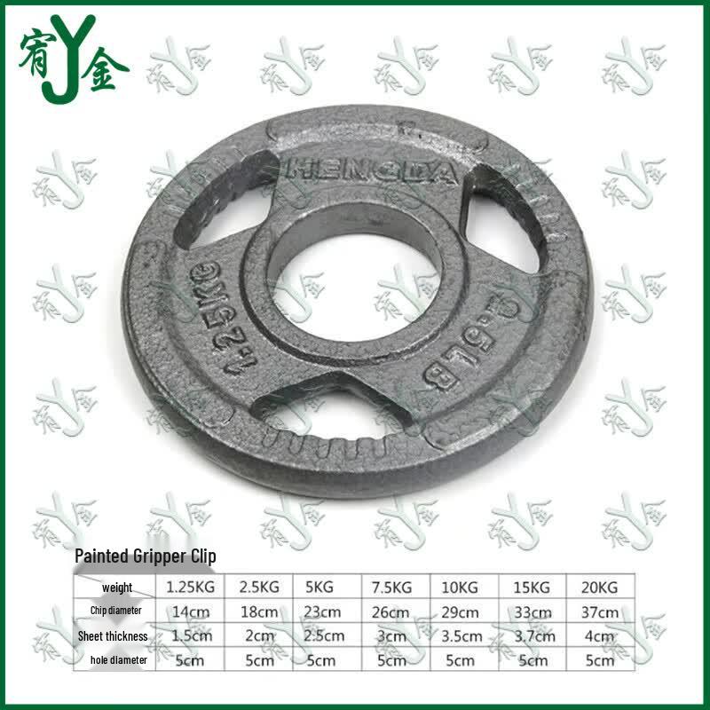Youjin Three-Hole Painted Cast Iron Barbell Plates
