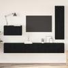 4 Piece TV Cabinet Set Black Oak Effect Particleboard