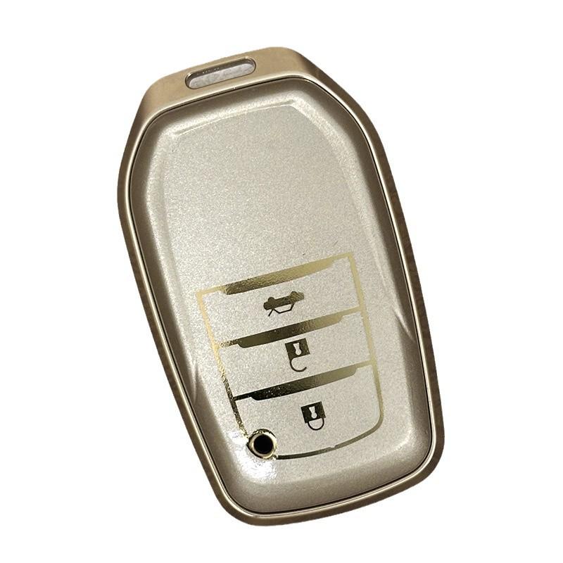 3-Button Key Case & Aluminum Alloy Buckle for Toyota Alphard/Vellfire/Crown