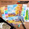 Shuttle Art Brush Pen Watercolor Brush Set with 1 Coloring Twin Markers for Art Comes with a (96 Colors) Book. Water-resistant, Quick-drying,