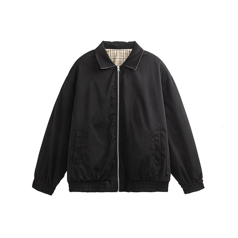 Unisex Liela Izmēra Retro Rūtaina Atgriežama