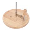 Cheese Curler Shaver 8.7 Inch Stainless Steel Manual Chocolate Curler Wheel with Beechwood Base for Restaurants Cafes