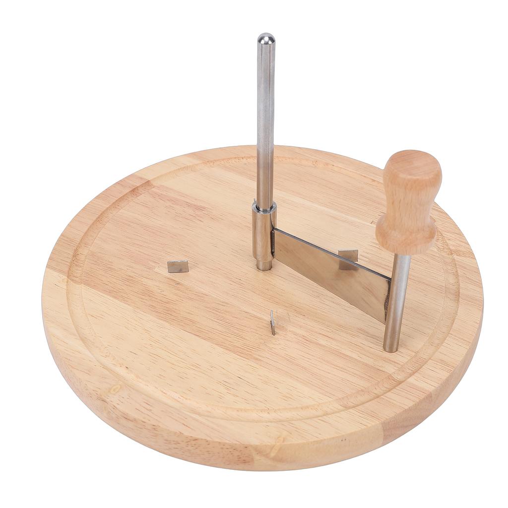 Cheese Curler Shaver 8.7 Inch Stainless Steel Manual Chocolate Curler Wheel with Beechwood Base for Restaurants Cafes
