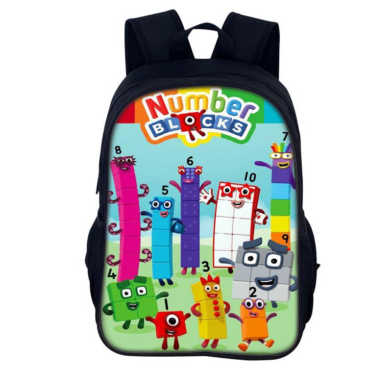 Numberblocks Digitální Číselné Bloky Batoh Pro Děti Školní Úložný Prostor A Vzdělávání
