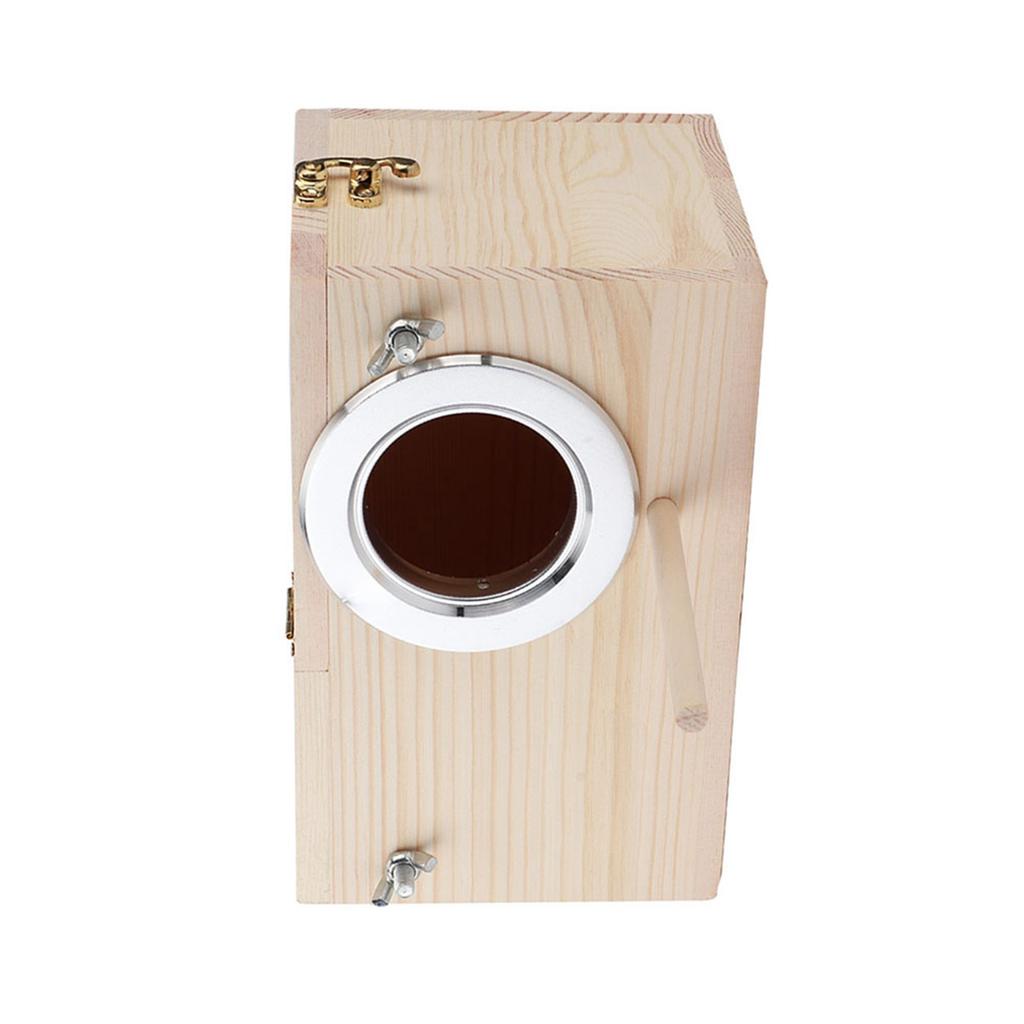 12x12x19.5cm Dřevěný ptačí budka Pet Inkubační chovná krabička S ptačí bidýlkem a odpočívadlem Venkovní zahradní dekorace Příslušenství
