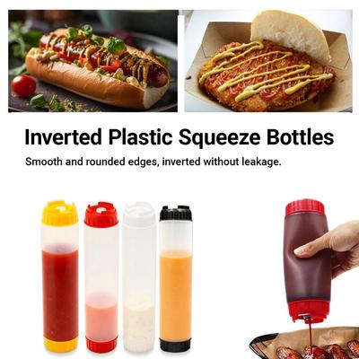 Small Squeeze Condiment Bottles with Nozzles Ketchup BBQ Sauces Olive Oil Bottle Dispenser Squeeze Sauce Bottle Kitchen Gadget