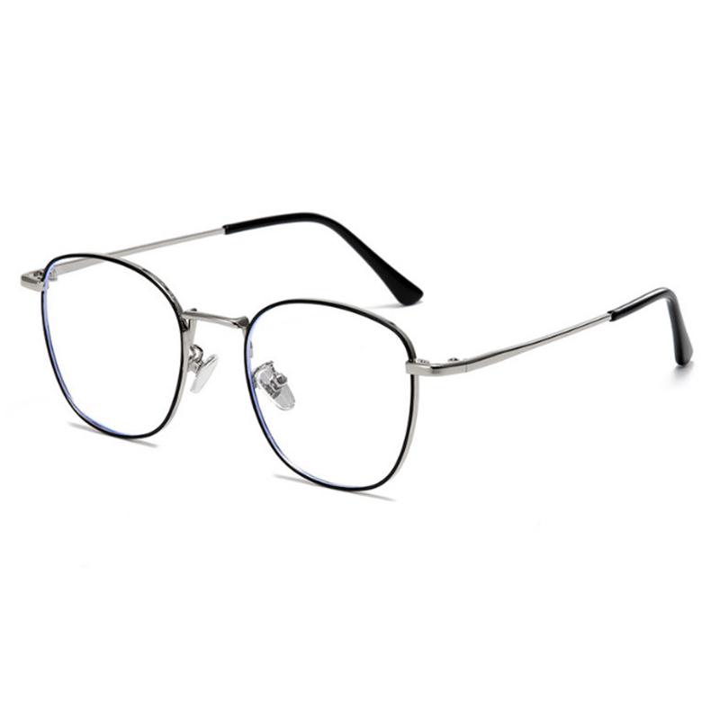 -1 -1.5 -2 -2.5 -3 -3.5 To -6.0 anti Blue Light Myopia Glasses Women Men Retro Metal Big Frame Square Students Myopia Glasses