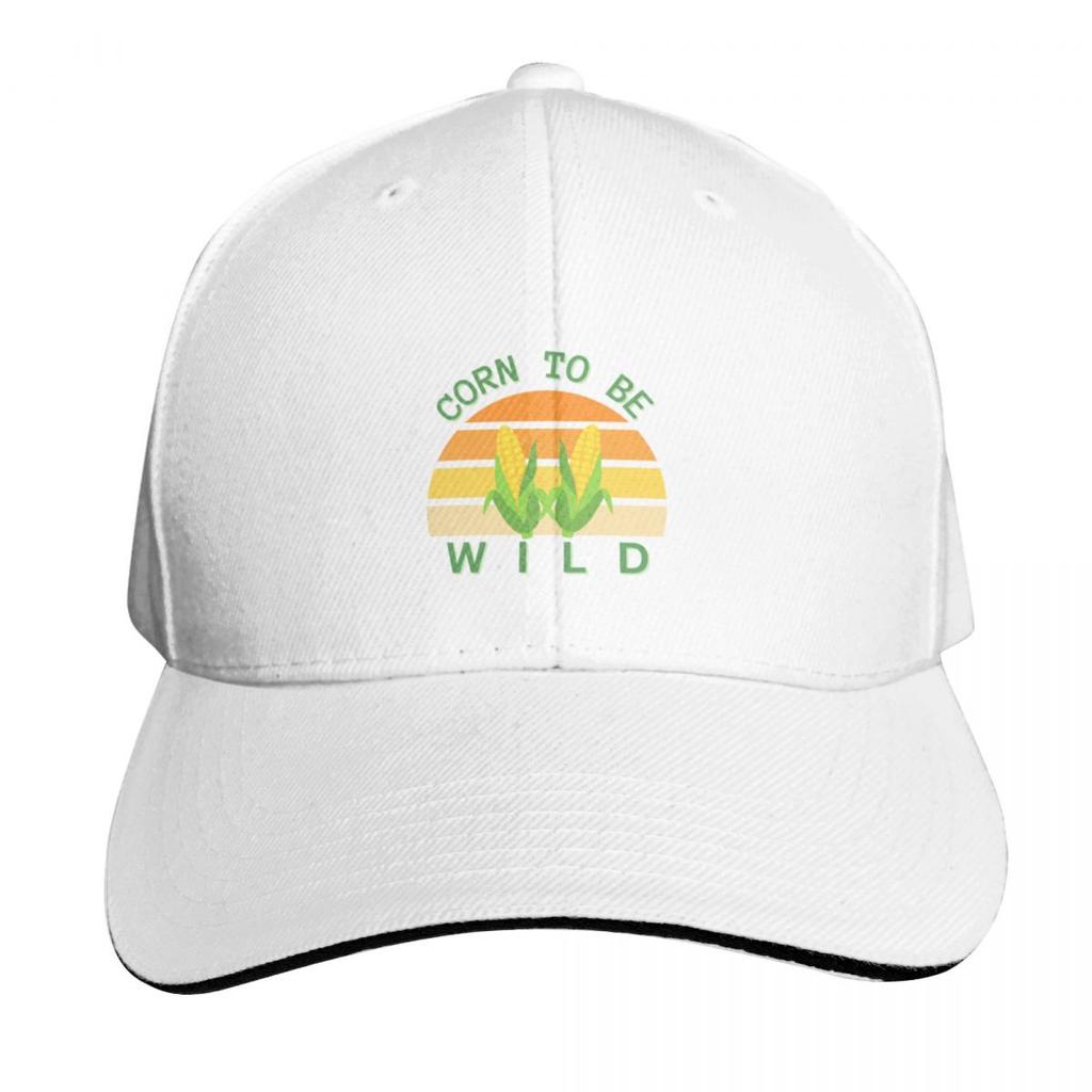 Corn To Be Wild Funny Corn Cartoon Corn Baseball Cap Kids Hat Party Hat Fishing Caps Unisex Funny Hat Unisexs Caps Womens