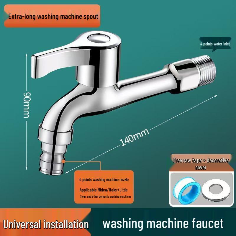 High-Quality Copper Dual-Control Washing Machine Faucet with Double Outlets