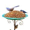 Vintage Bird Bath with Metal Stake Outdoor Birdbaths Rust Proof Free Standing Birdbath for Garden Patio Yard Lawn