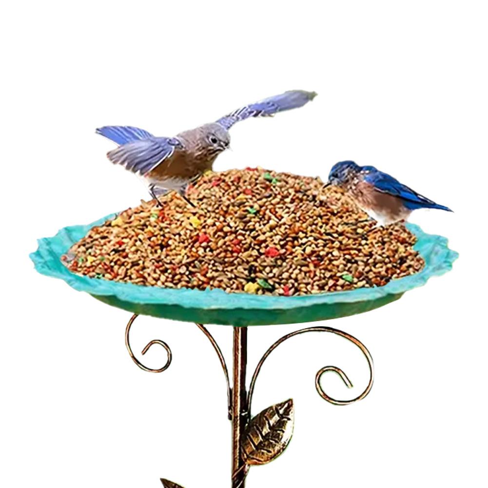 Vintage Bird Bath with Metal Stake Outdoor Birdbaths Rust Proof Free Standing Birdbath for Garden Patio Yard Lawn