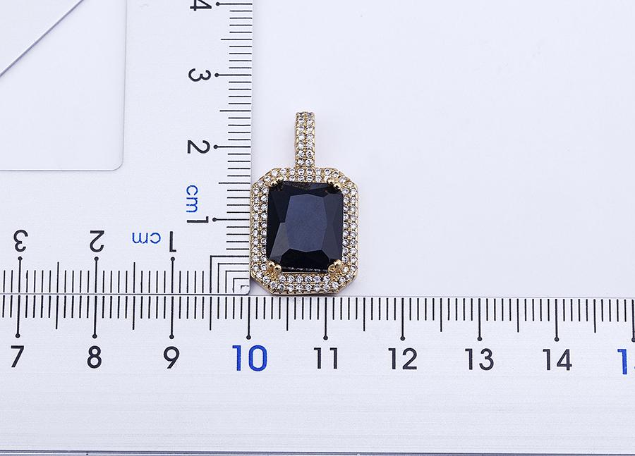 Nidin Top Quality Austrian Crystal Geometric Rectangle Pendant Necklaces For Women 5 Colors Stone Zircon Party Wedding Jewelry