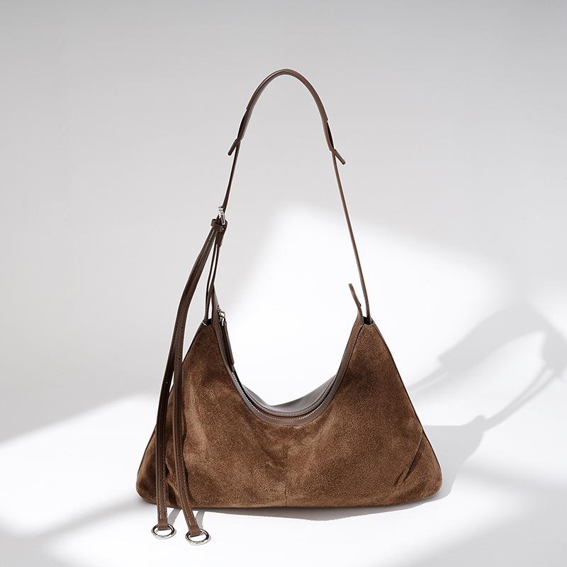 Autumn and Winter Suede New Versatile Portable Dumpling Bag Women's Design Sense Niche Leather Fashion Women's Crossbody Shoulder Bag