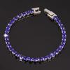 316L 4mm Stainless Steel Bracelet For Women Men's Hip Hop Tennis Chain Bracelets Luxury Color Crystal Zircon Bracelet Jewelry