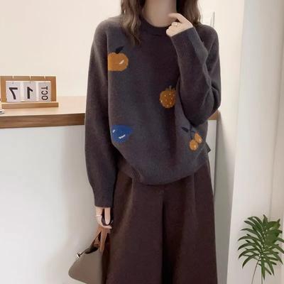 Pullover für Damen Winter Verdickter Pullover Warm Gestrickt Dehnbar Langarm Oversize Jumper Pullover Tops