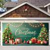 Merry Christmas and Happy New Year Banners - Holiday Garage Door Covers, Photo Booth Props, Bright Trees, and Gift Designs