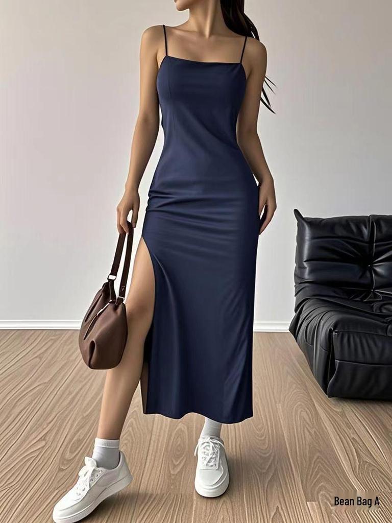 2025 Summer Street Style Women's Spandex Spaghetti Strap Slim Fit Vest