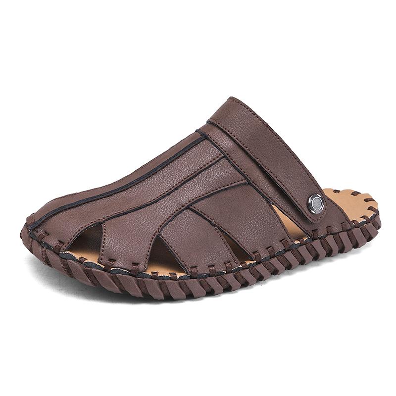 Fashion New Arrival Men's Slippers Comfortable Soft Slides Non-Slip Dual-Purpose Half Drag Breathable Male Sandals Summer Beach Flats