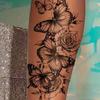 6 Sheets/set Tattoo Sticker Temporary Tattoo Small Full Arm Halloween Half Arm Animal Flower  Accessories