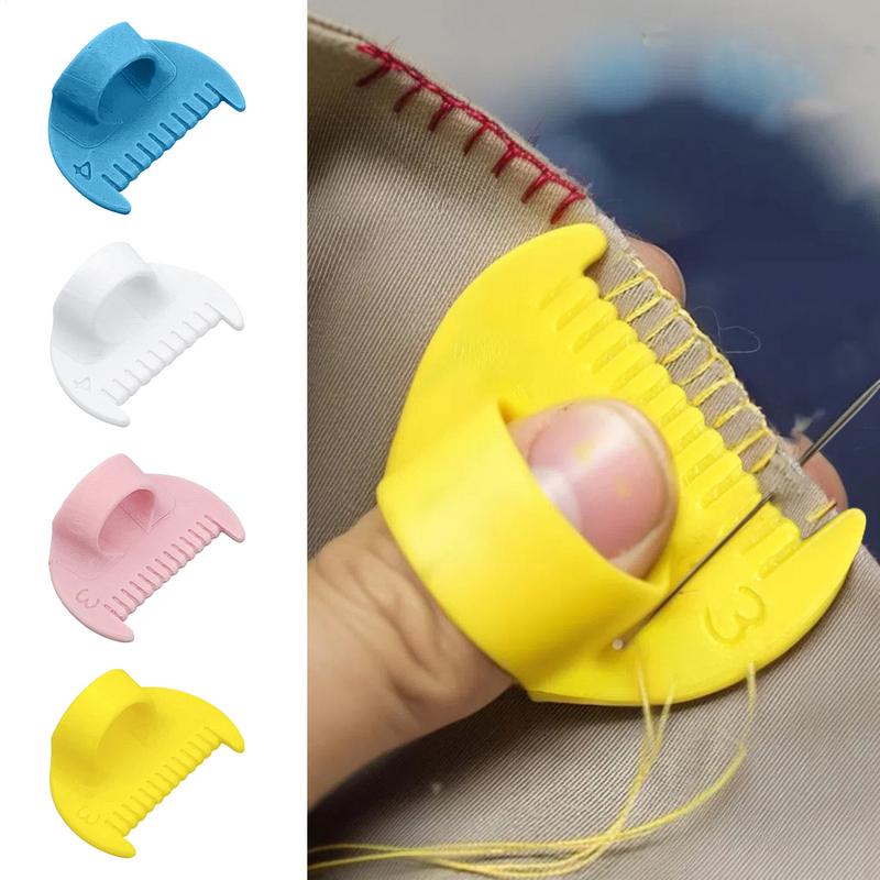 DIY Hand Sewing Aids Finger Protector Home Sewing Edge Lockstitch Sewing Stencil Accessories Practical Helpers