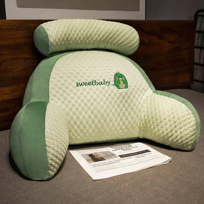 Ice Bean Soft Headboard Cushion: Protective Lumbar Support and Reading Pillow for Pregnant Women, Sofas, Beds, and Dorms.