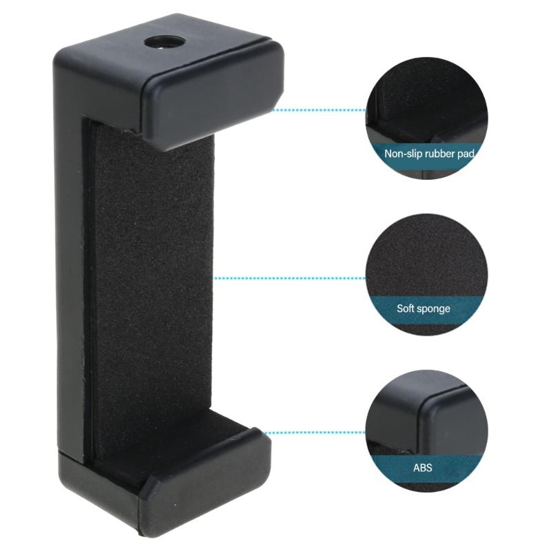 Tripod Stand Phone Clip 1/4inch Screw Hole Holder For Tripod Mobile Smartphone Universal Accessories Stand Mount