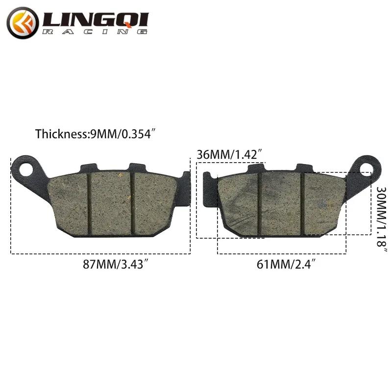 LINGQI RACING Front Rear Brake Pads Kit Set Parts For Dirt Pit Bike Electric Vehicle Small Scooter Folding Bicycle Moped