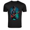Skeleton Guitar Player Music Rock Graphic T Shirt Skull Tee