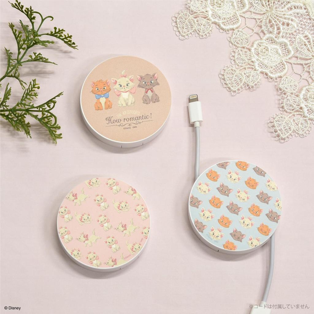 Gourmandies Disney Character Cord Reel Powder Case, Pink, DNG-135B