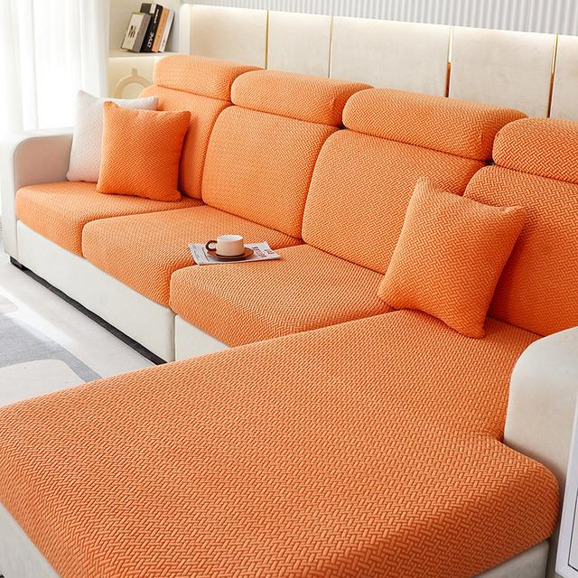 Thicken Sofa Seat Cushion Cover Jacquard Seat Cover Sofa Slipcover Elasticized Adjustable Sofa Cover Household Pets Kids Home Furniture Protector