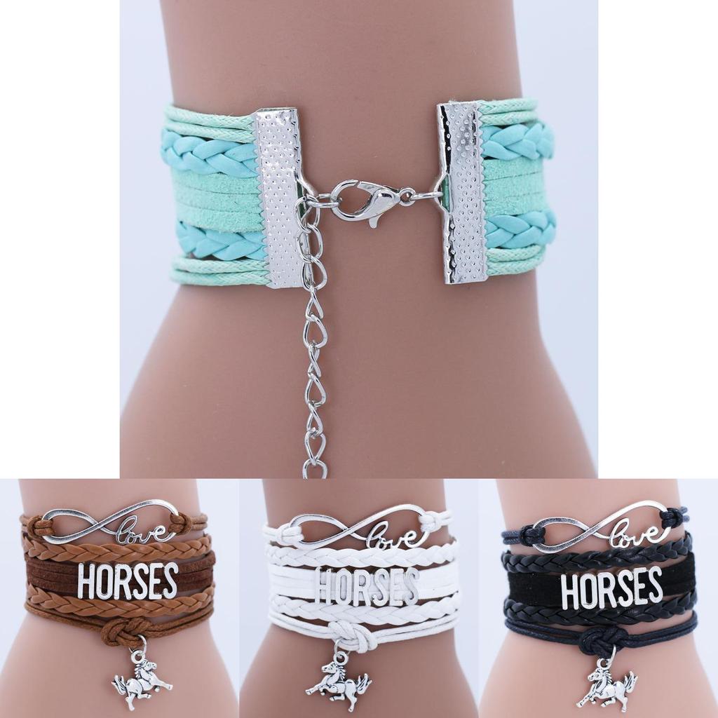 Kůň přání Slitina Kůň Přívěsek Ručně vyráběný Náramek Trendy Evropský a Americký Styl Perfektní Dárek Pro Oslavy Výročí