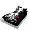 Skull Mattress Three-Piece Set, Bedspread, Pillowcase, Mattress Protective Cover, Dust-Proof And Non-Slip.