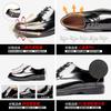 Korean Version of the New Leather Glossy Casual Leather Shoes Men's Dress Patent Leather Round Head Lace-up Derby Shoes