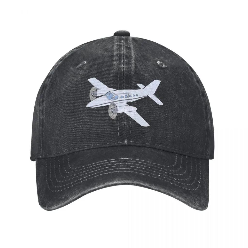 Beechcraft King Air C Aviation Majesty Baseball Caps Snapback Washed Denim Hats Casquette Streetwear Baseball Cowboy Hat