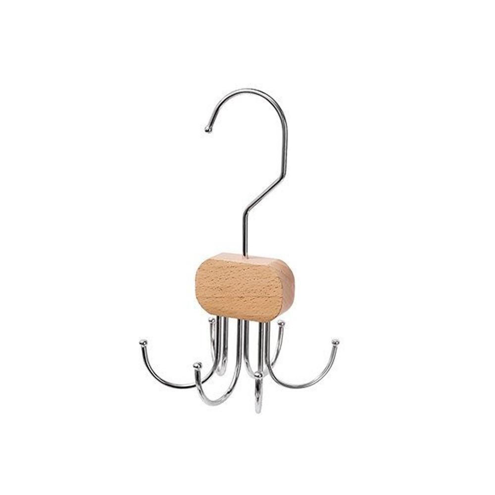 

Rotatable Clothes Hook Wooden Scarf Storage Hook Multipurpose Belt Hooks Household коричневый