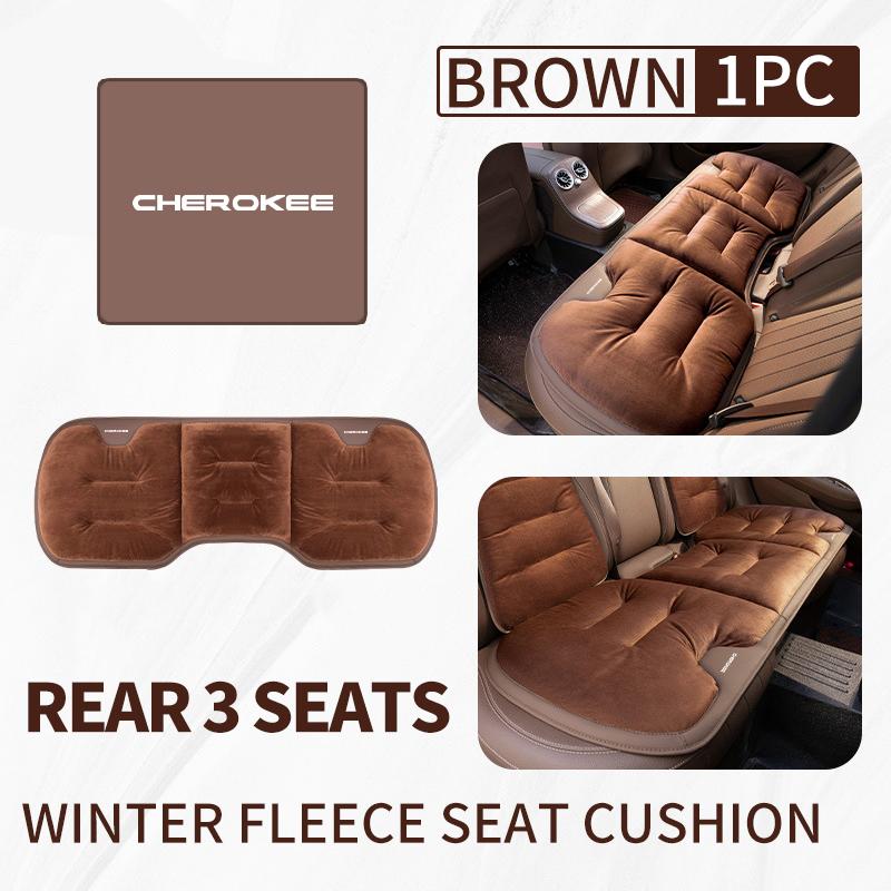 Car Flannel Seat Pad Front Rear Seats Cushion Winter Warm Mat For Jeep Wrangler-JK Liberty JL Cherokee Patriot Commander ALU1