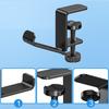 Metal Earphone Holder Under Desk Headphone Stand Headset Hanger with Adjustable Clamp Aluminum Hook