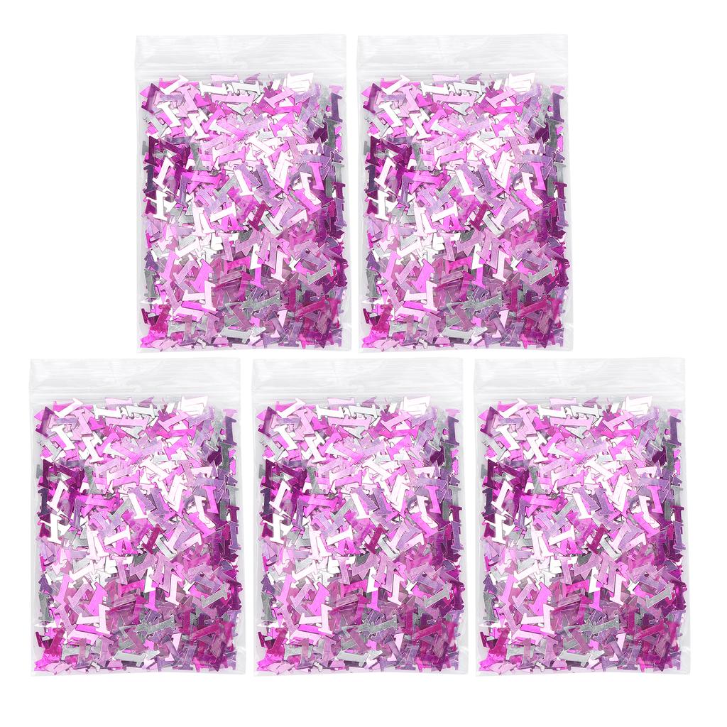 8mm Pink Confetti Party Glitter Sequin Table Decorations for Girl Baptism OrnamentsNumber