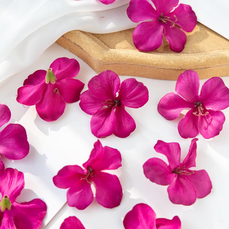 30/50Pcs Multicolor Artificial Flowers Diy Scrapbooks Box Festival Wreath Craft Party Home Wedding Decorations Fake Silk Cherry